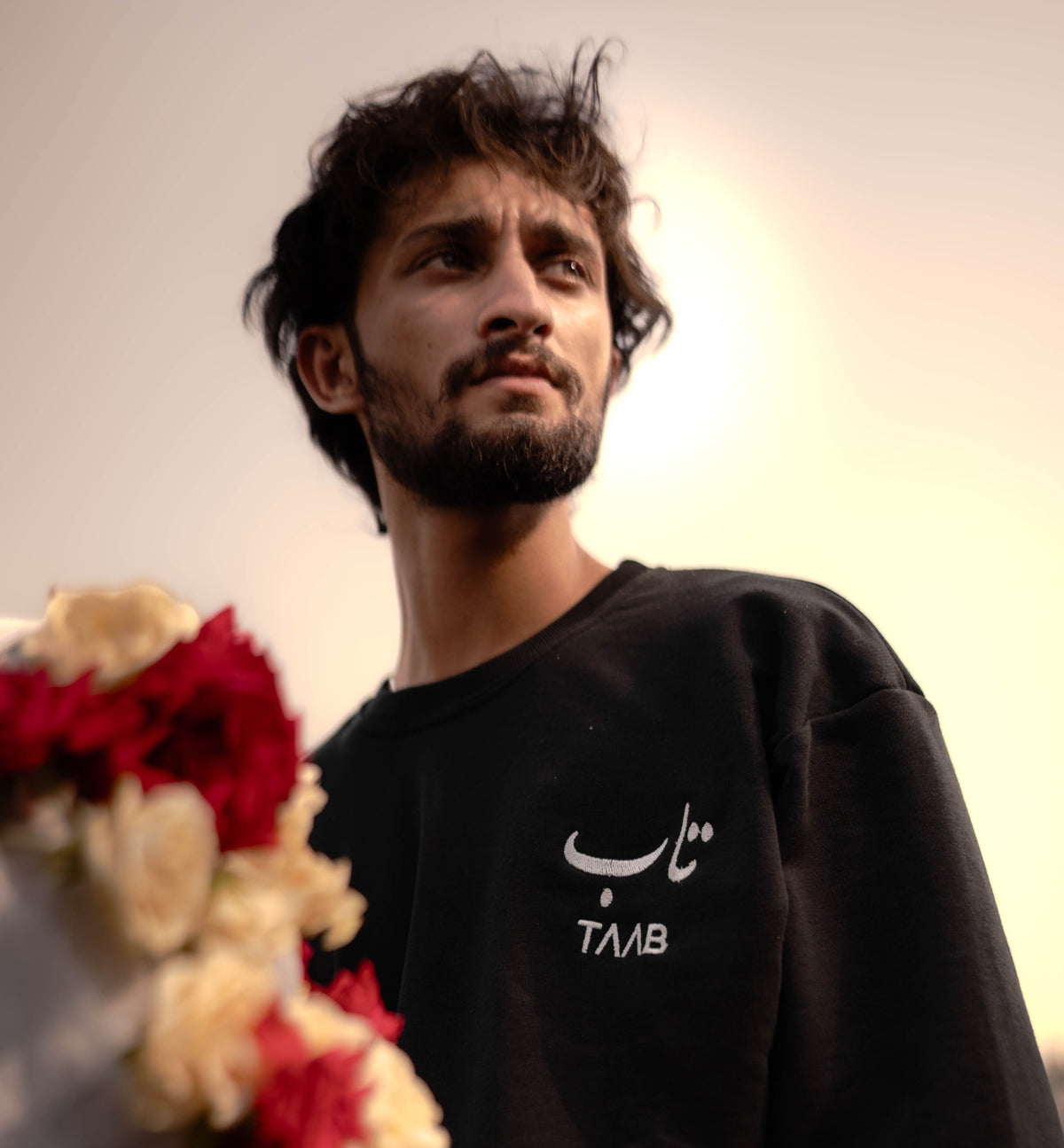 TAAB Haqeeqat oversized cotton t-shirt, model photo 3