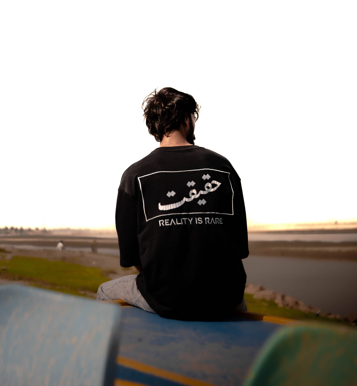 TAAB Haqeeqat oversized cotton t-shirt, model photo 5